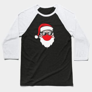 Pandemic Santa Claus with Mask Baseball T-Shirt